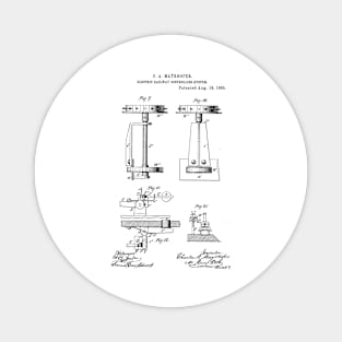 Electric Railway Controlling System Vintage Retro Patent Hand Drawing Funny Novelty Gift Magnet